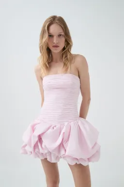 Aje Violette Bubble Hem Mini Dress in Pink  Size AU 10* for rent on The Volte - image 1