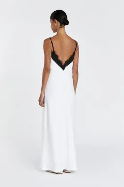 DISSH Hazel White Lace Linen Midi Dress for rent on The Volte - image 4