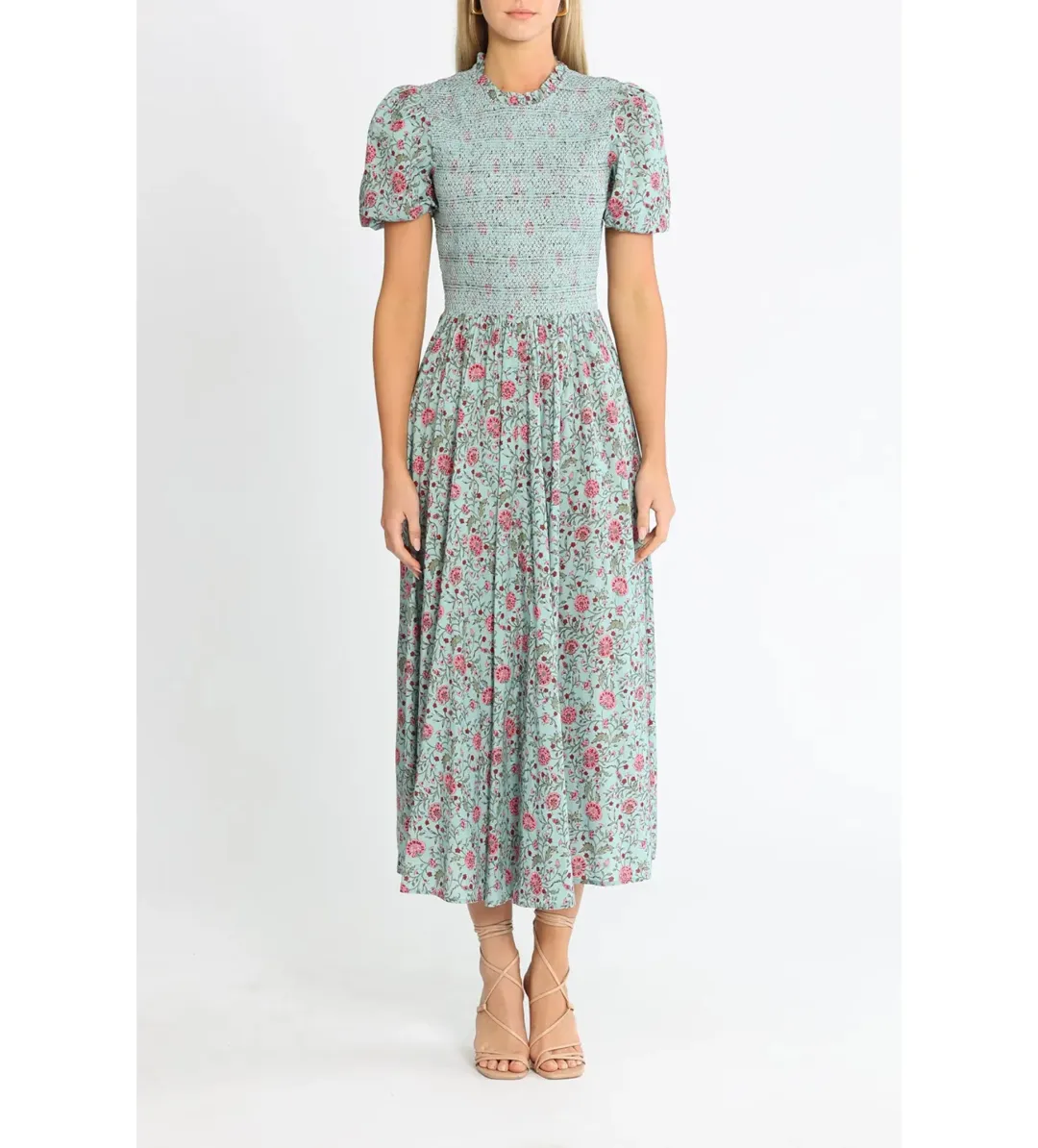 Alemais Frances Midi Dress in Floral Print Size AU8 for rent on The Volte - main image