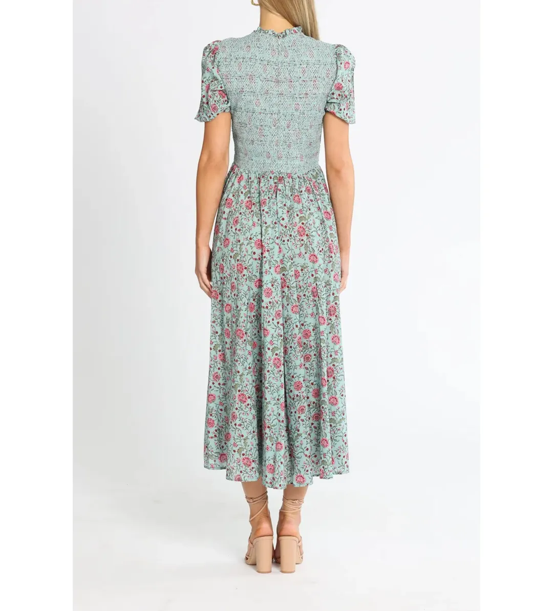 Alemais Frances Midi Dress in Floral Print Size AU8 for rent on The Volte - main image
