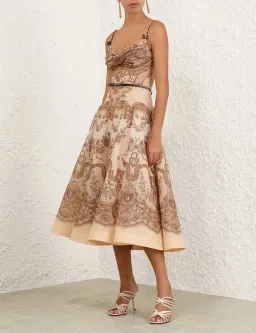 ZIMMERMANN CRUSH TWIST FRONT MIDI DRESS SIZE 8 for rent on The Volte - image 1