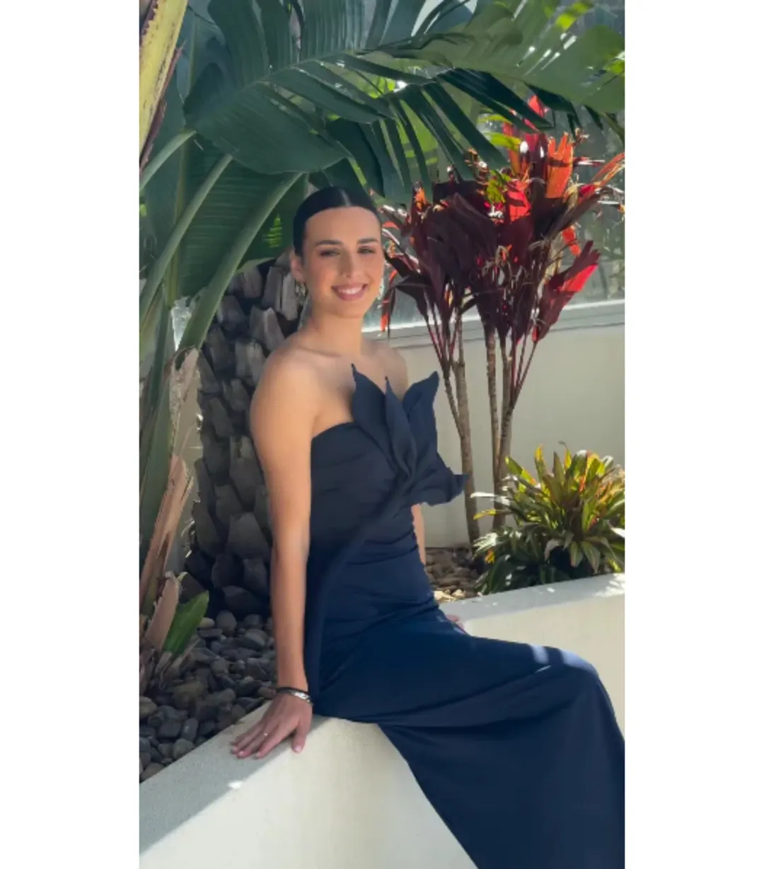 Tojha Zimran Maxi Dress in Navy Size AU 10 for rent on The Volte - main image