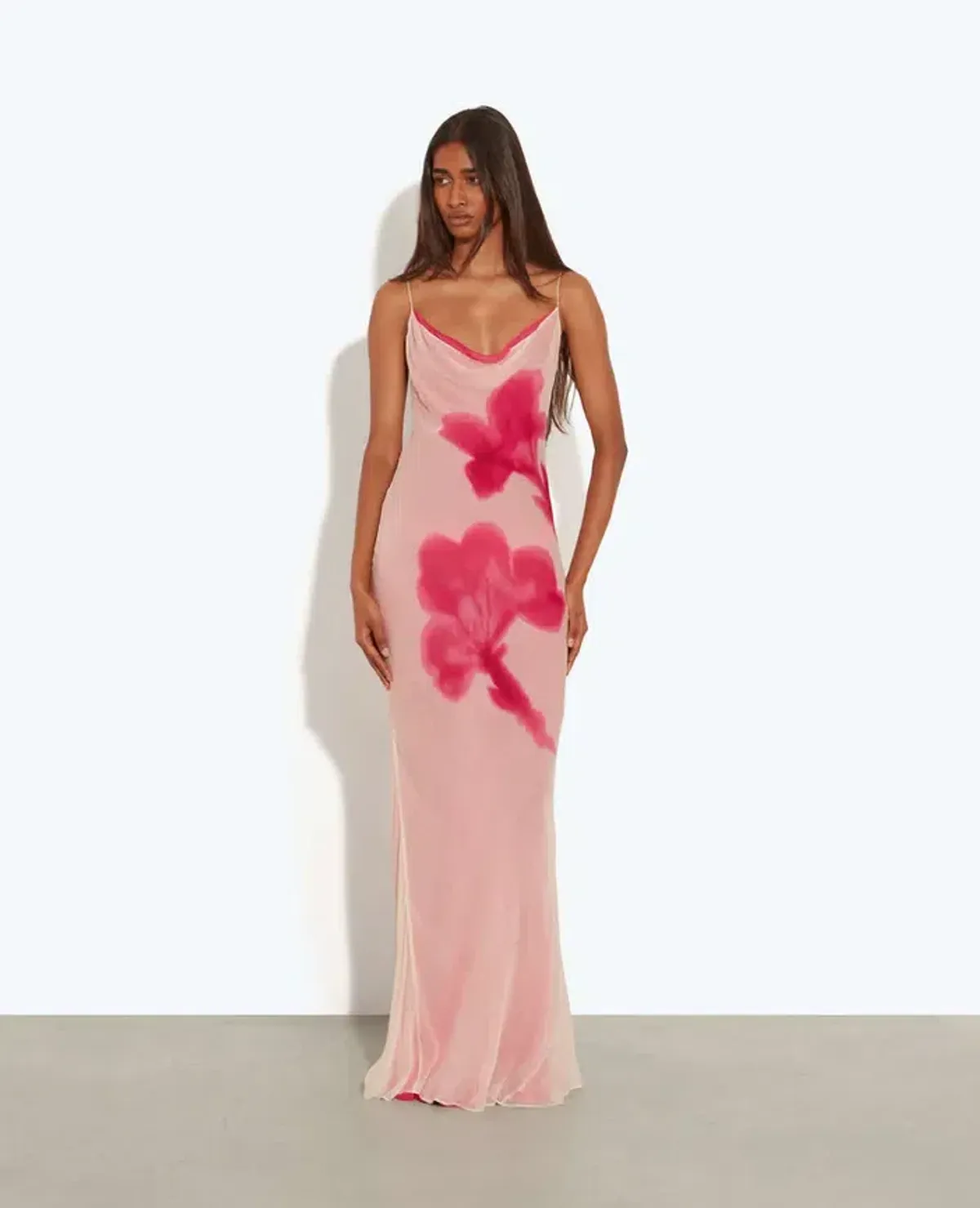 Rat & Boa Corali Maxi Dress Pink Floral Size AU 10 for rent on The Volte - main image