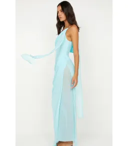 Bec & Bridge Danka Asym Dress Turquoise Size AU 8 for rent on The Volte - image 5