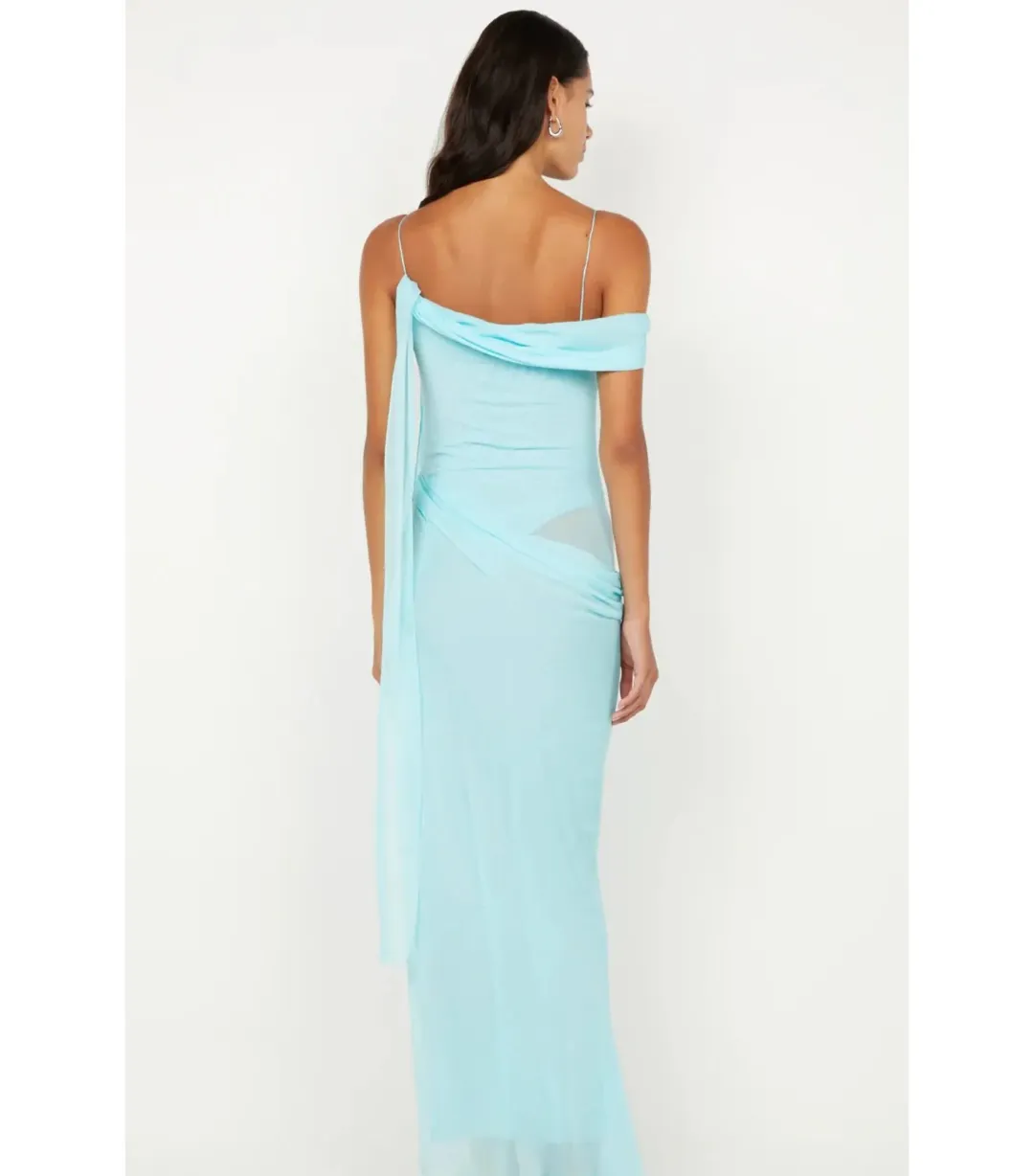 Bec & Bridge Danka Asym Dress Turquoise Size AU 10 for rent on The Volte - main image