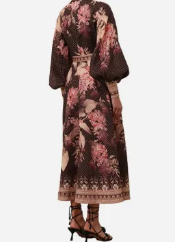 Zimmermann Illuminate Floral Linen Midi Dress Size 1/ Au 10  for rent on The Volte - image 8