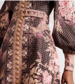 Zimmermann Illuminate Floral Linen Midi Dress Size 1/ Au 10  for rent on The Volte - image 4