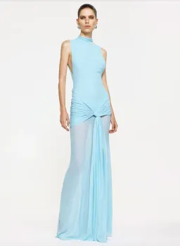 EFFIE KATS Roza maxi dress in pale blue for rent on The Volte - image 1