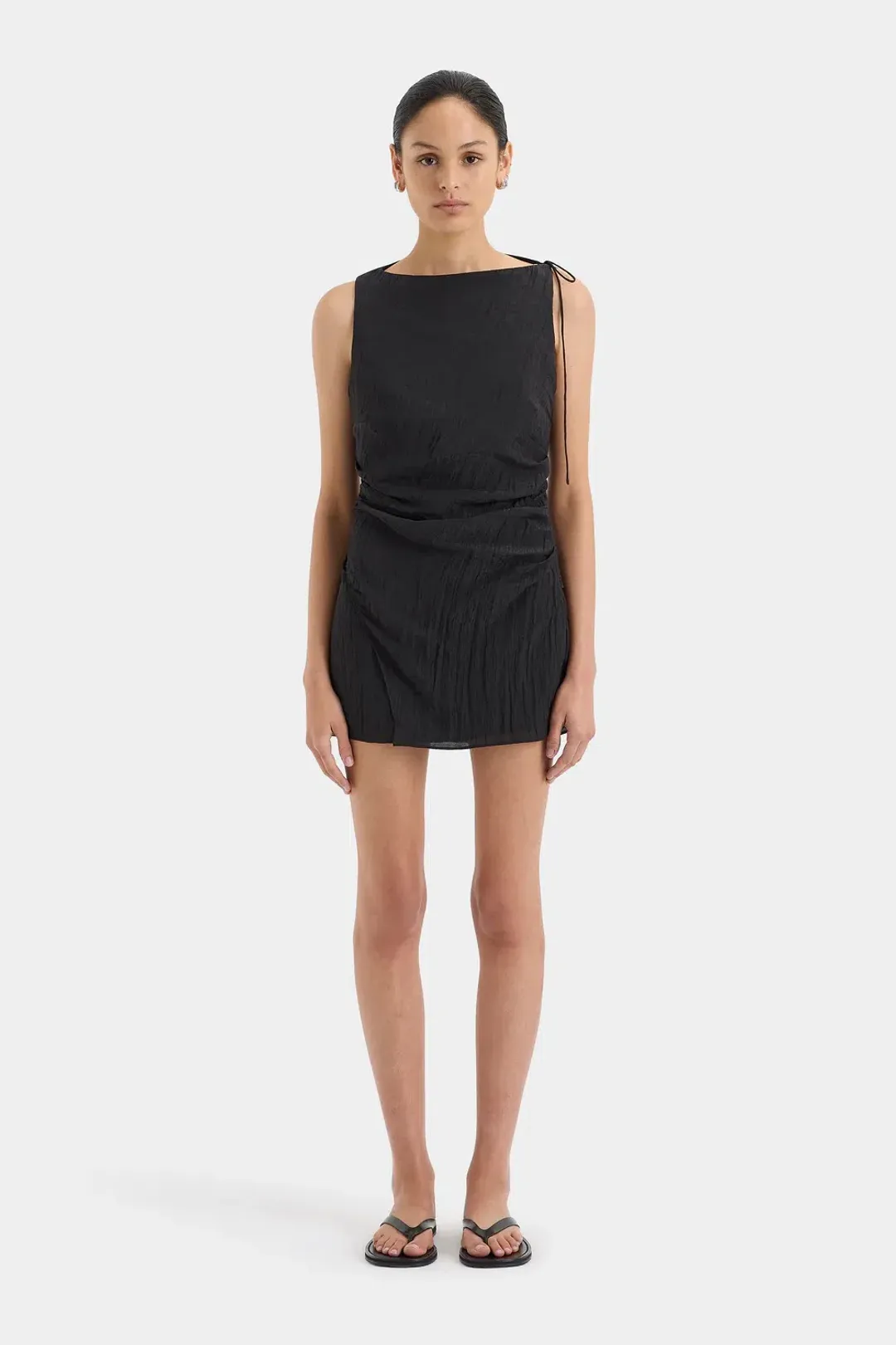 Sir The Label Ligera Mini Dress Black Size 8 for rent on The Volte - main image