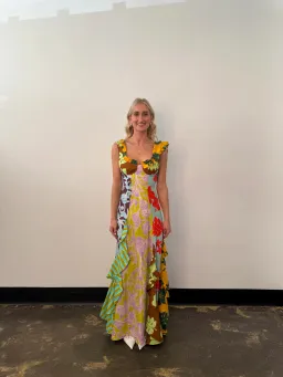 Alemais Poppy Spliced Midi Dress Multi Size 8 for rent on The Volte - image 2