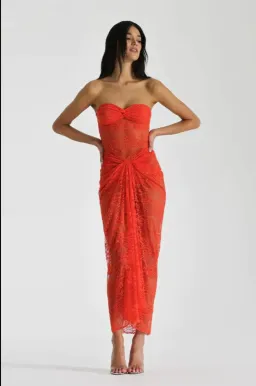 Natalie Rolt Naomi Dress Red Size 8 for rent on The Volte - image 5
