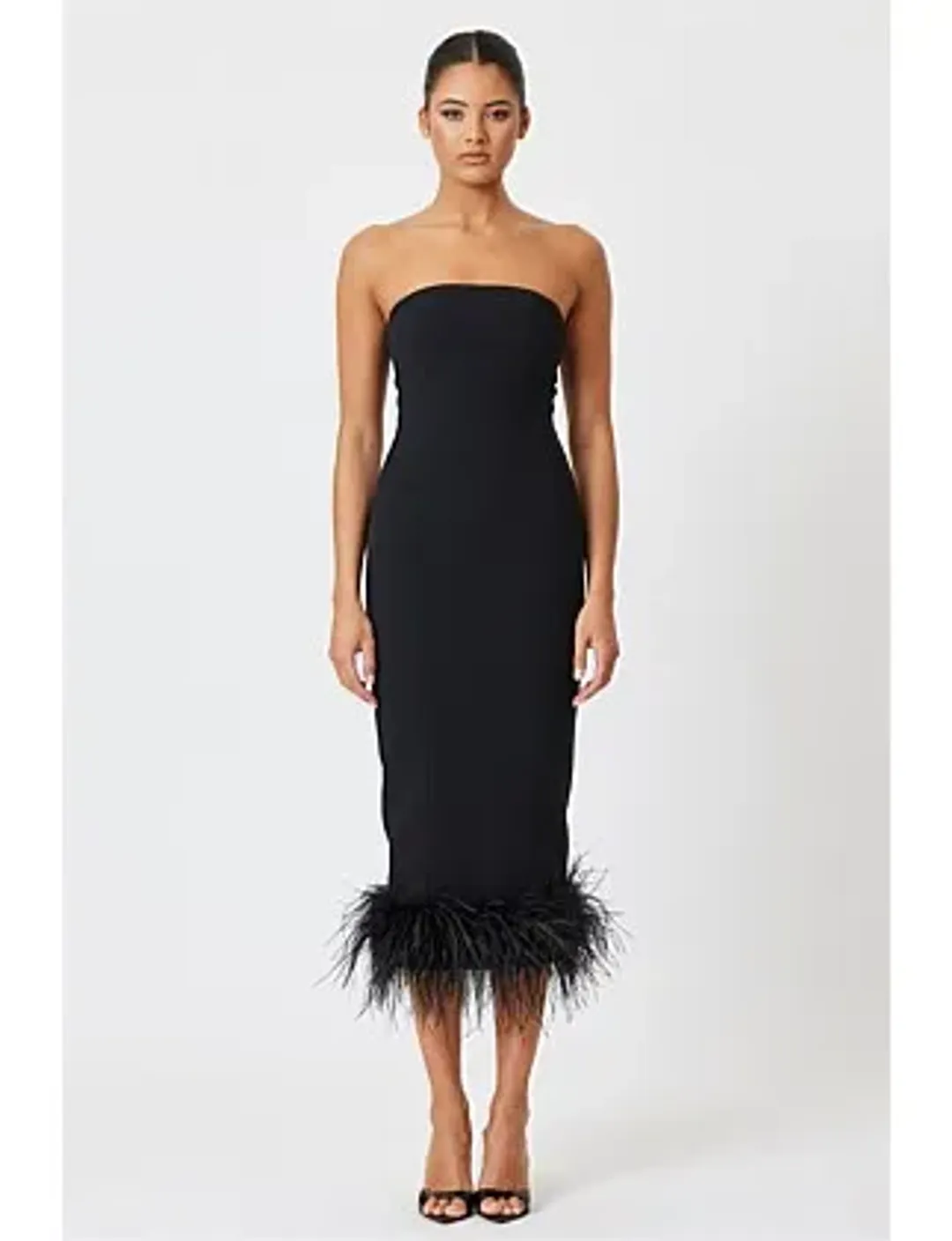 Bianca & Bridgett Arianna Midi Dress Black Size 10 for rent on The Volte - main image