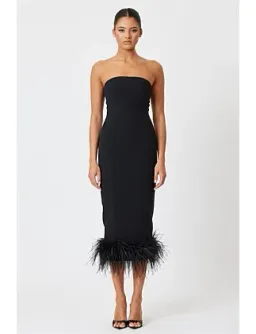 Bianca & Bridgett Arianna Midi Dress Black Size 10 for rent on The Volte - image 1