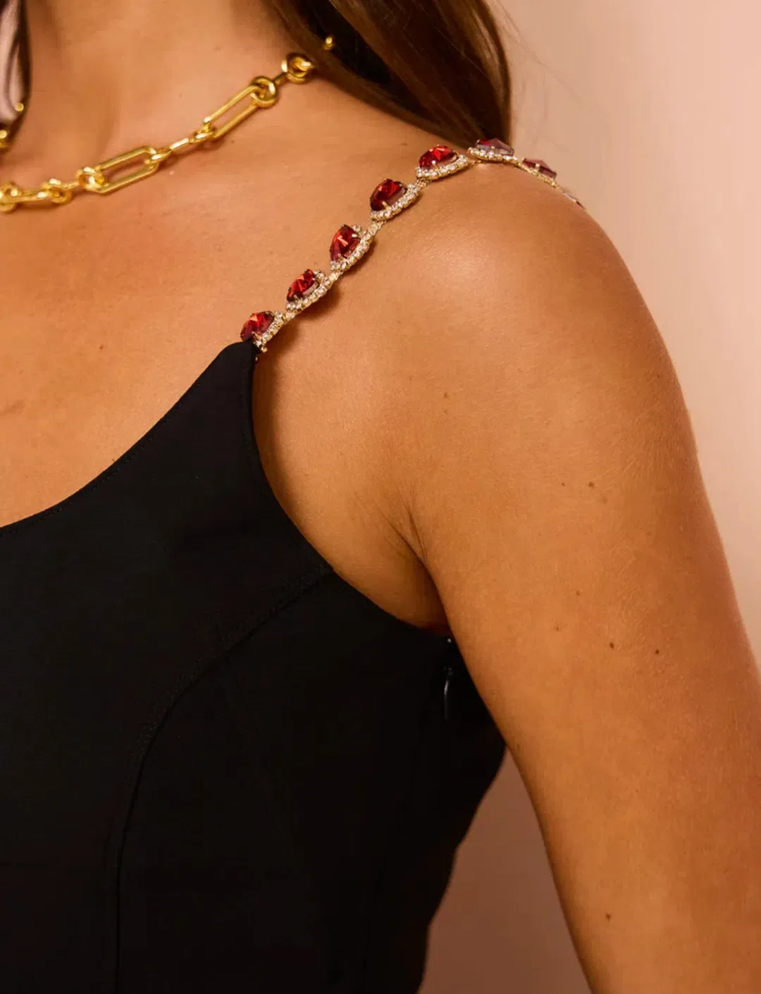 By Johnny Love Chain Mini Dress Black Size 14 for rent on The Volte - main image