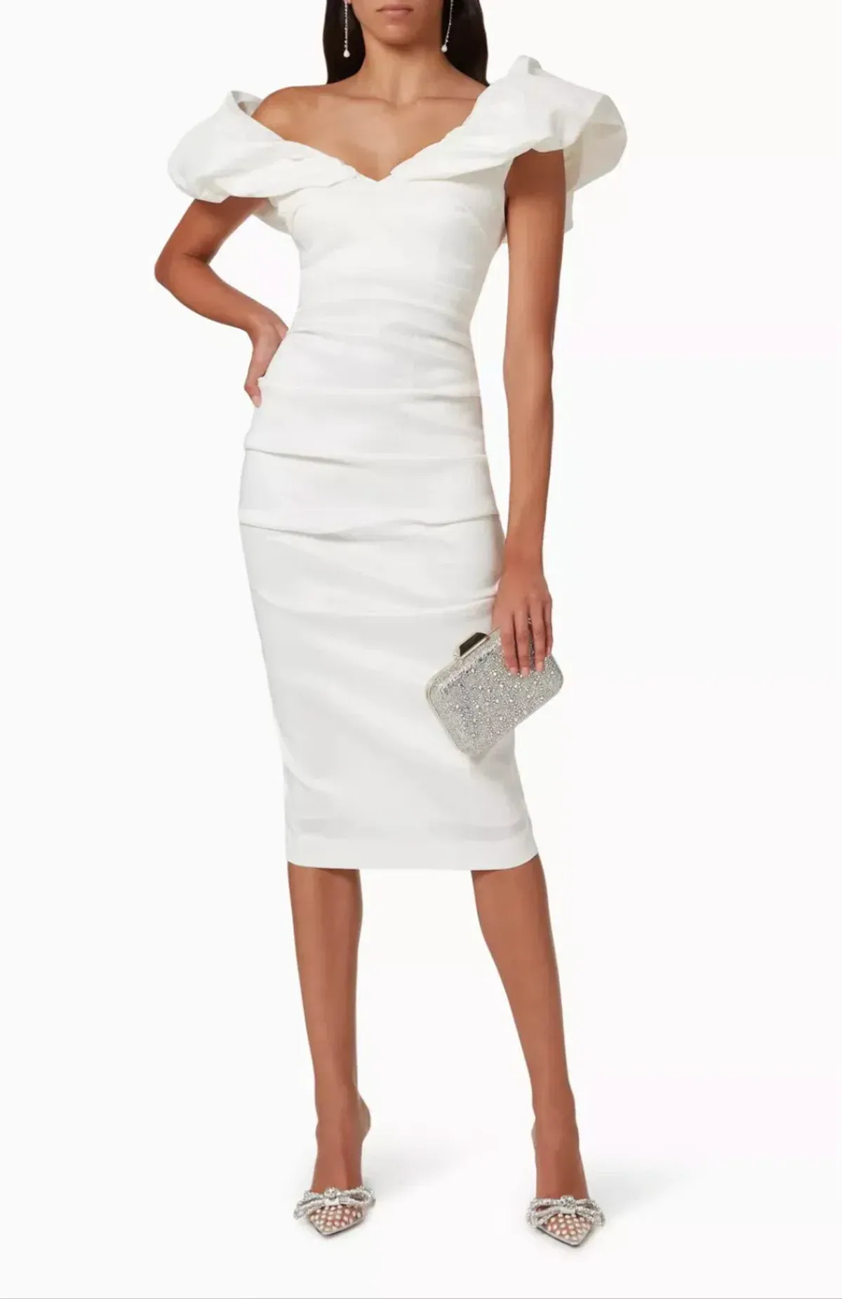 Rachel Gilbert Frey Dress White Size 0/AU6 for rent on The Volte - main image
