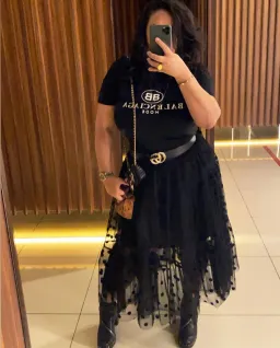 Trelise Cooper Tiers In The Stars Skirt Black Tulle Polka Dots Size L for rent on The Volte - image 6