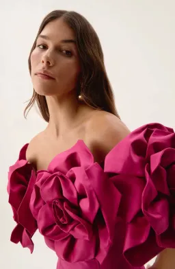 Aje Etta Gown Magenta Size 12 for rent on The Volte - image 4