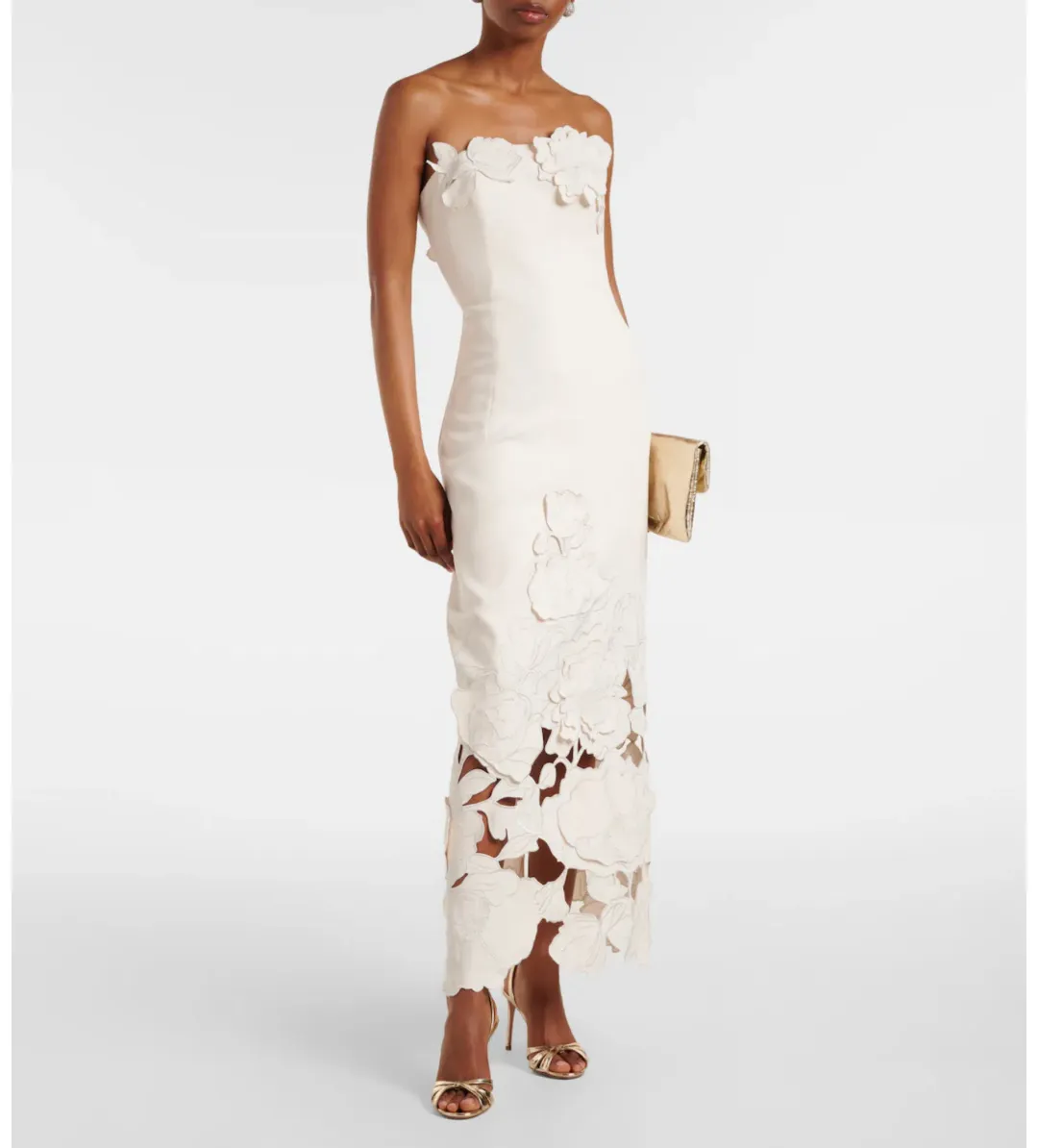 Leo Lin Rayna Dress White  Size 8 for rent on The Volte - main image