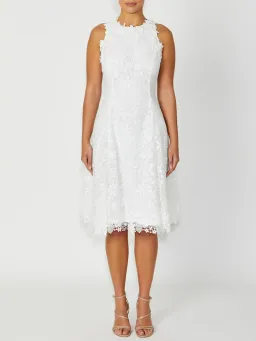 Anthea Crawford Virginia Lace Dress in Ivory Size 14  for rent on The Volte - image 1