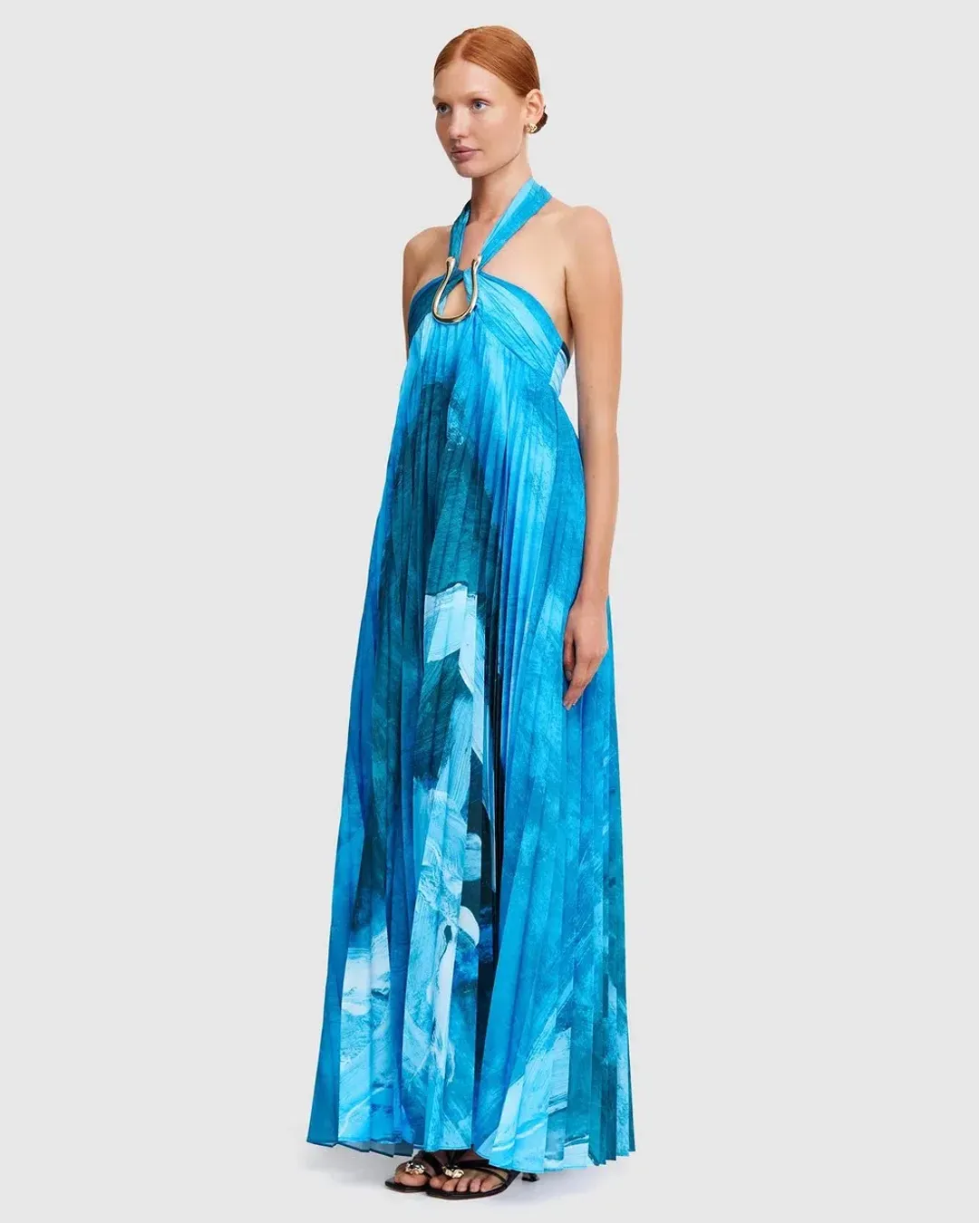 Acler Askham Maxi Dress Blue Size 14 for rent on The Volte - main image