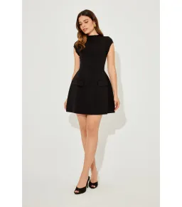 Odd Muse The Ultimate Muse Cap Sleeve Mini Dress Black Size S / AU 8 for rent on The Volte - image 1