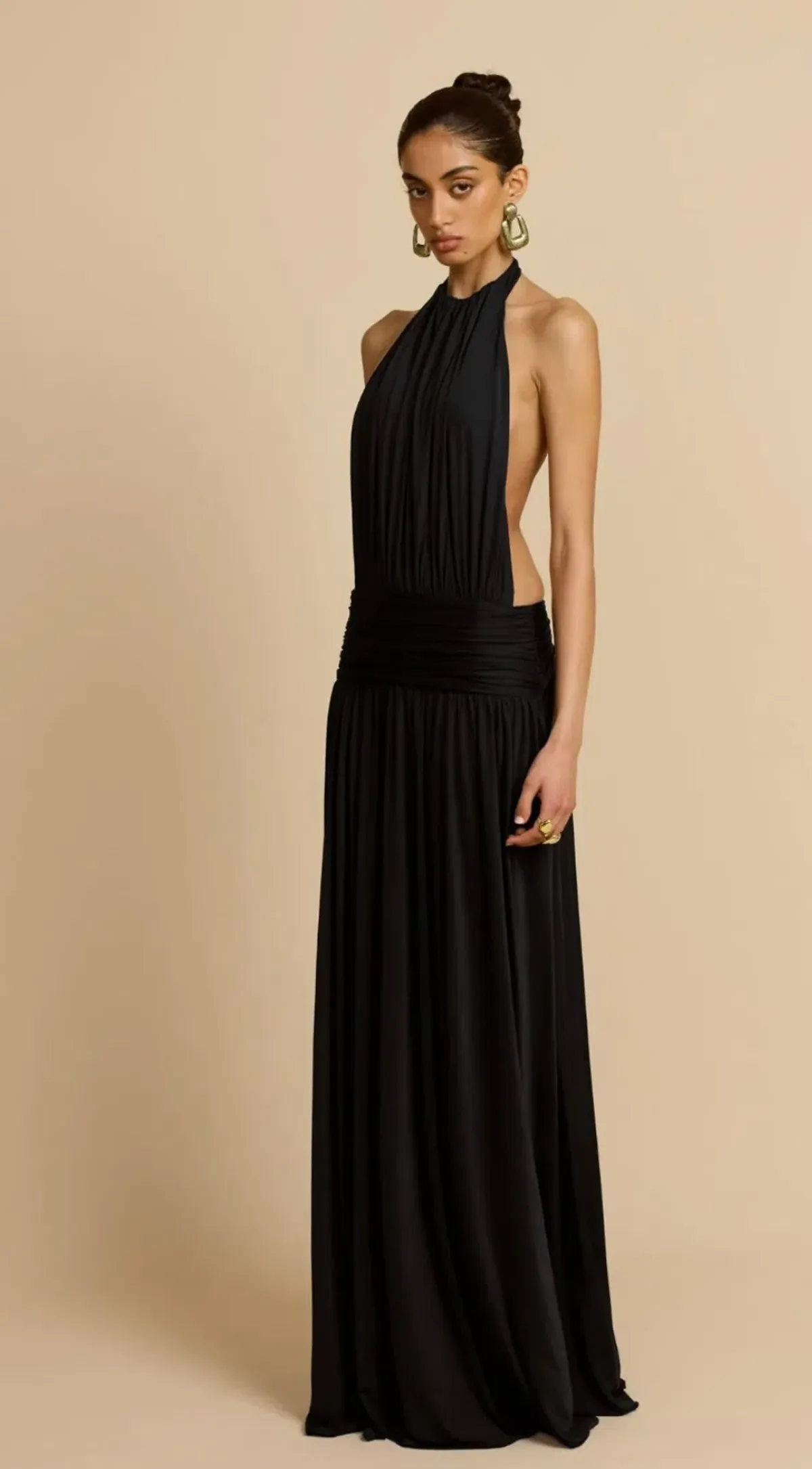 Arcina ori Santina black maxi size XS for rent on The Volte - main image