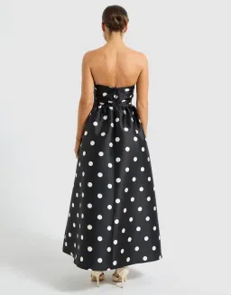 Pasduchas Dottie Strapless Midi Dress Black Size AU 8  for rent on The Volte - image 3