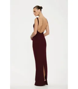 Effie Kats Verona Maxi Gown in Wine Size AU 8 for rent on The Volte - image 3
