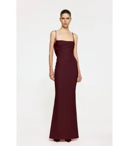 Effie Kats Havilland Maxi Gown in Wine Size AU 8 for rent on The Volte - image 1