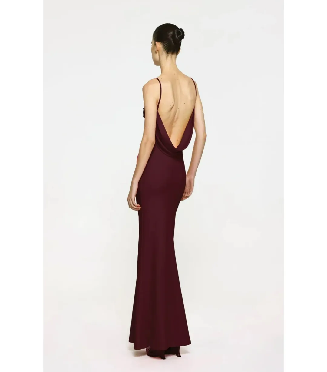Effie Kats Havilland Maxi Gown in Wine Size AU 8 for rent on The Volte - main image