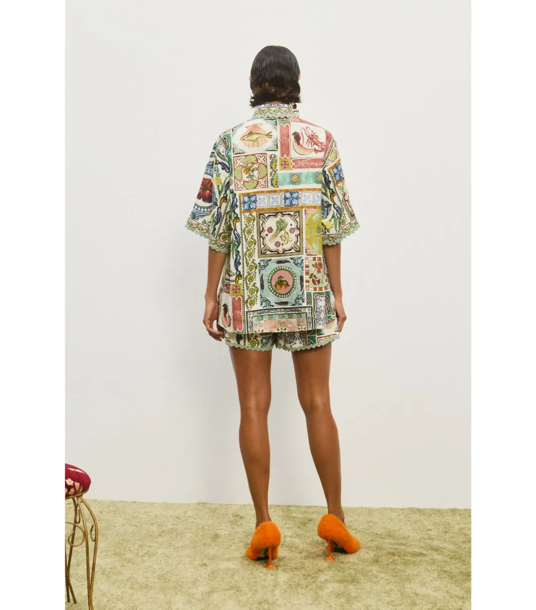 Alemais Tommasina Shirt Size AU 6 and Short Size AU 8 Set in Print  for rent on The Volte - main image