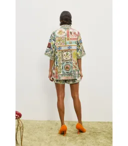 Alemais Tommasina Shirt Size AU 6 and Short Size AU 8 Set in Print  for rent on The Volte - image 2