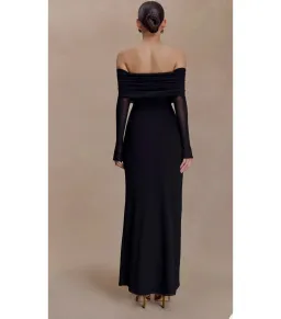 Meshki Josie Off Shoulder Maxi Dress Black Size AU 8 for rent on The Volte - image 3