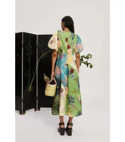 Alemais Avery Spliced Midi Dress Multi Size AU 10 for rent on The Volte - image 4