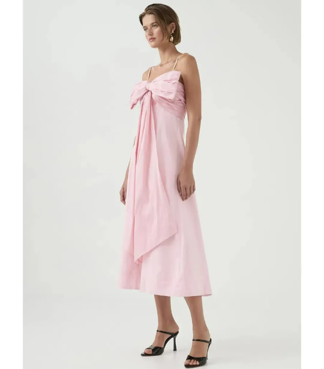 Aje Scarlett Midi Dress Cherry Blossom Size AU 10 for rent on The Volte - main image