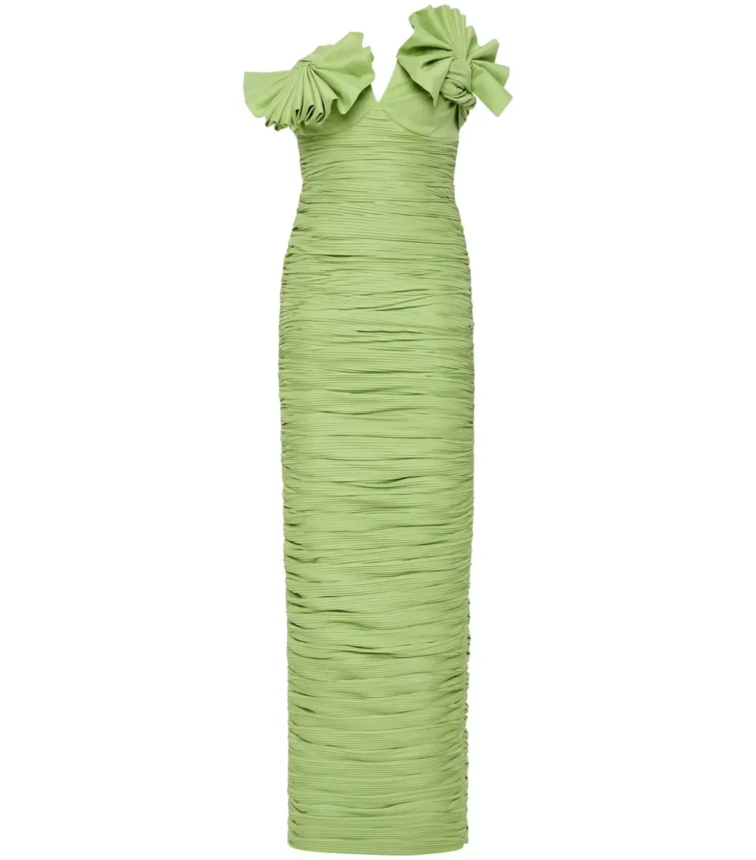 Rachel Gilbert Jensen Maxi Gown Green Size AU 10  for rent on The Volte - main image