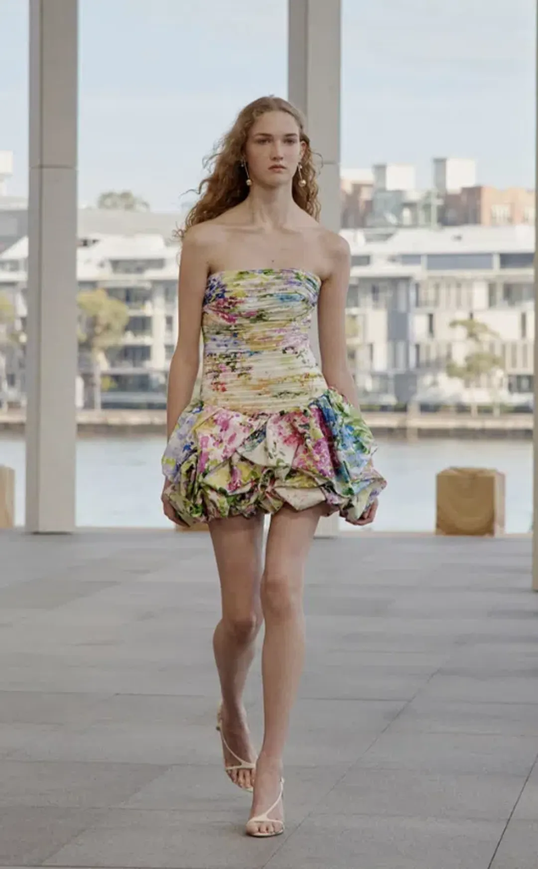 Aje Violette Bubble Hem Mini Dress Lavandula Size 12 for rent on The Volte - main image