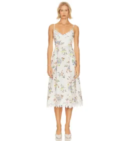Zimmermann Appliqué Picnic Dress Blue Floral Size 0/Au 8  for rent on The Volte - image 1