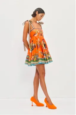 Alemais Rocco Mini Sundress Orange Size 10 for rent on The Volte - image 2