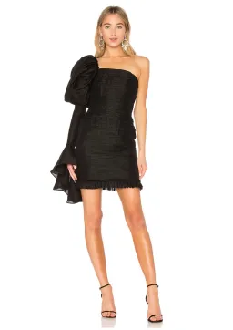 Aje Olearia Mini Dress Black Size 8 for rent on The Volte - image 1