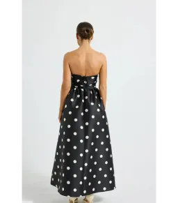 Pasduchas Dottie Strapless Midi Dress Black/Cream Size AU 8 for rent on The Volte - image 4