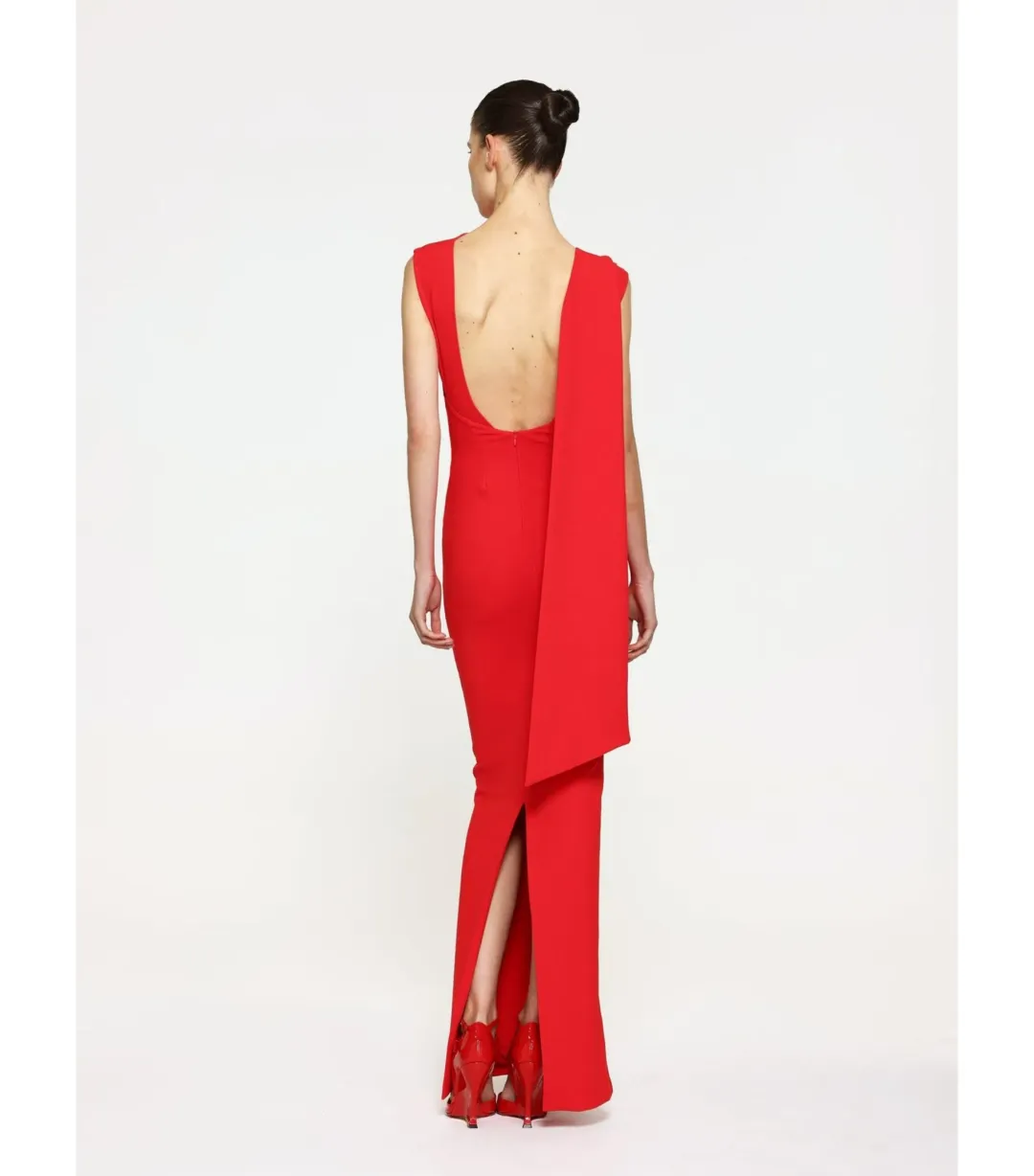 Effie Kats Audrey Maxi Gown Cherry Red Size Small / AU 8 for rent on The Volte - main image