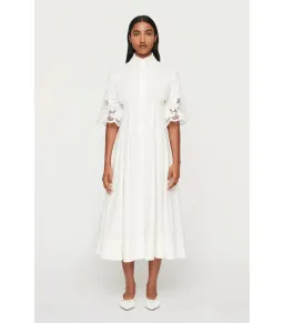 Clea Zhoe Lace Midi Shirtdress White Size AU 6 for rent on The Volte - image 1