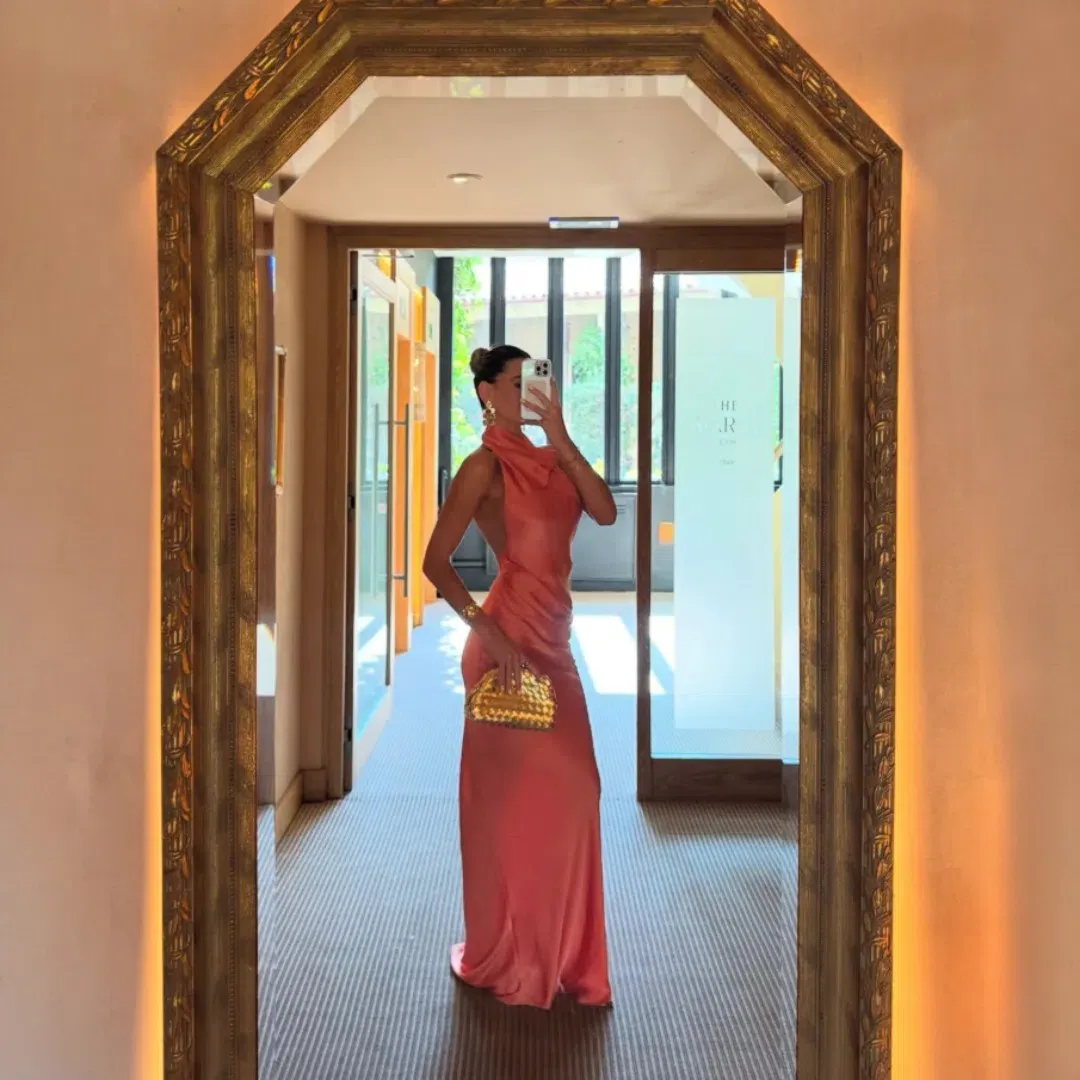 Arcina Ori Gaia Maxi Dress Papaya Size S / AU 8 for rent on The Volte - main image