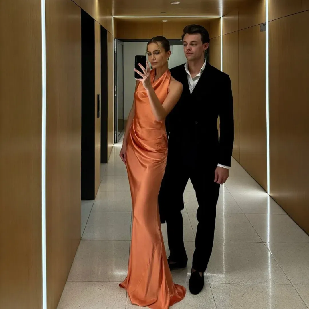 Arcina Ori Gaia Maxi Dress Papaya Size S / AU 8 for rent on The Volte - main image