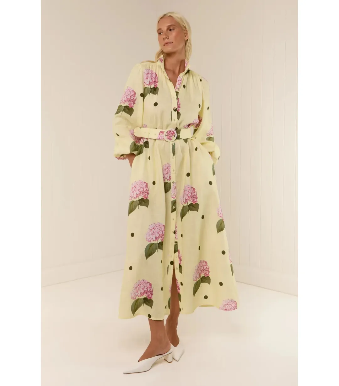 Palm Noosa Noddy Midi Dress Portofino Polka Dot Size AU 12  for rent on The Volte - main image