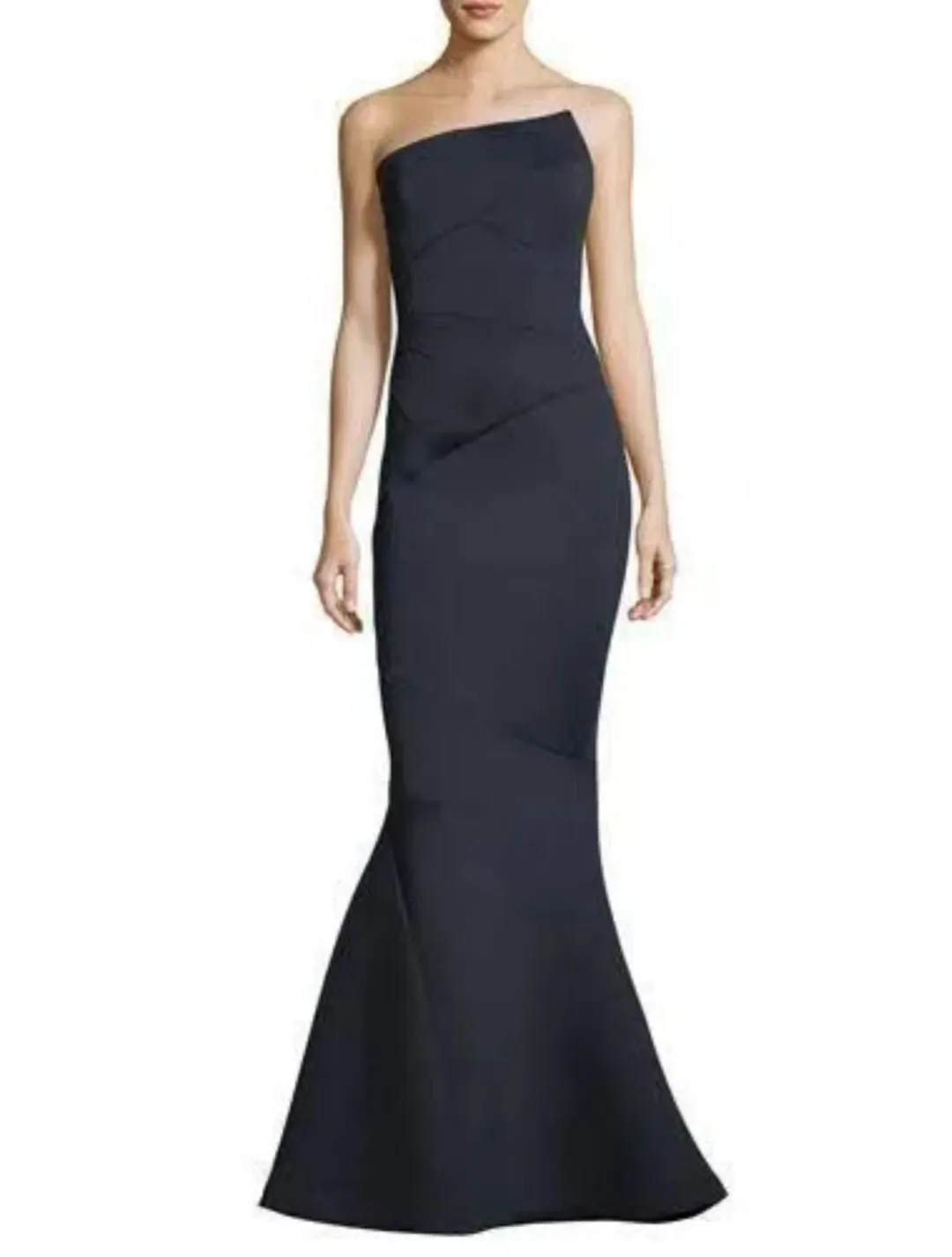 Rachel Gilbert Adelia Strapless Maxi Gown Navy Size 6  for rent on The Volte - main image