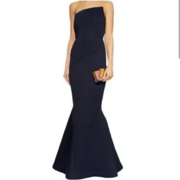 Rachel Gilbert Adelia Strapless Maxi Gown Navy Size 6  for rent on The Volte - image 4