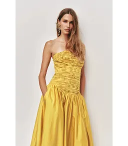 Aje Marigold Midi Dress in Chartreuse Size AU 6 for rent on The Volte - image 2