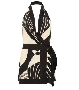 Sir The Label Realisme Wrap Halter Mini Dress Papier Print Size AU 8  for rent on The Volte - image 3